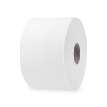 Toaletný papier (FSC Mix) 2vrstvý biely `JUMBO` Ø20cm 200m 1050 útržkov [6 ks]