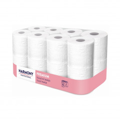 Toaletný papier Harmony Pro 2vrstvý biely Ø10,5cm 18,2m 155 útržkov [16 ks]