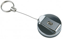 Kľúčenka set 2 ks Ø 4 cm, výška: 2 cm, nerezové lanko: 65 cm dlhé ABS, kov, nerez