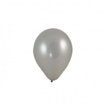 Nafukovací balónik strieborný Ø25cm `M` [10 ks]