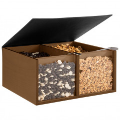 Box bufet TOAST BOX tri priehradky 36x33,5 cm, výška: 16 cm drevo dub tmavý olejovaný