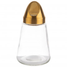 Dávkovač pochutín Ø 8,5 cm, výška: 15,5 cm 0,35 l nádoba sklo, vrchnák nerez zlatý-Look