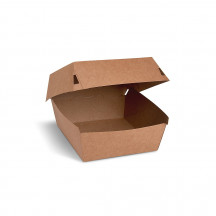 Burger box (PAP) kraft 115 x 115 x 78 mm [100 ks]