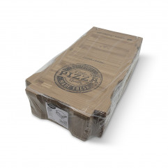 Krabica na pizzu (mikrovlnitá lepenka) H4 kraft s potlačou 28 x 28 x 4 cm [100 ks]