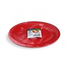 Papierový tanier (FSC Mix) červený Ø23cm [10 ks]