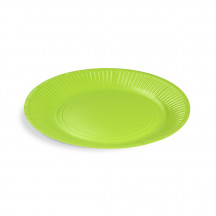 Papierový tanier (FSC Mix) zelený Ø23cm [10 ks]