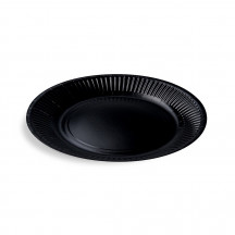 Papierový tanier (FSC Mix) čierny Ø23cm [10 ks]