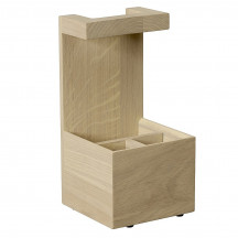 Box Table Caddy dochucovač VALO 15 x 15 cm, výška: 31 cm drevo dub svetlý olejovaný