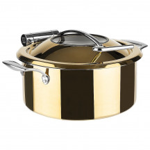 Chafing Dish ORBIT, 4-dielny set Ø 39,5 cm, výška: 17,5 cm, 4 l, nerez/sklo, farba zlatá